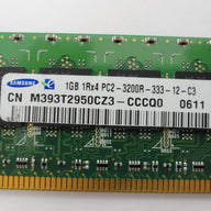 PC2-3200R-333-12-C3 - Samsung HP 1Gb DDR2 400MHz 1Rx4 PC2-3200R CL3 ECC Reg 240 Pin RAM - Refurbished