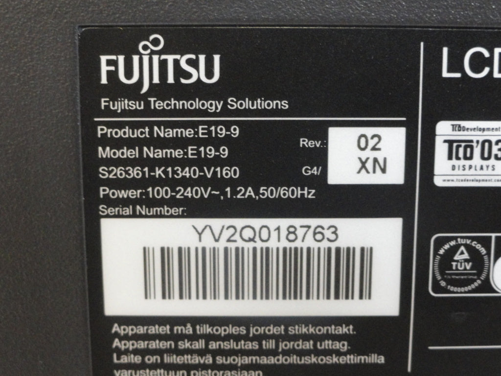 PR11877_S26361-K1340-V160_Fujitsu 19" TFT LCD Computer Monitor E19-9 - Image3