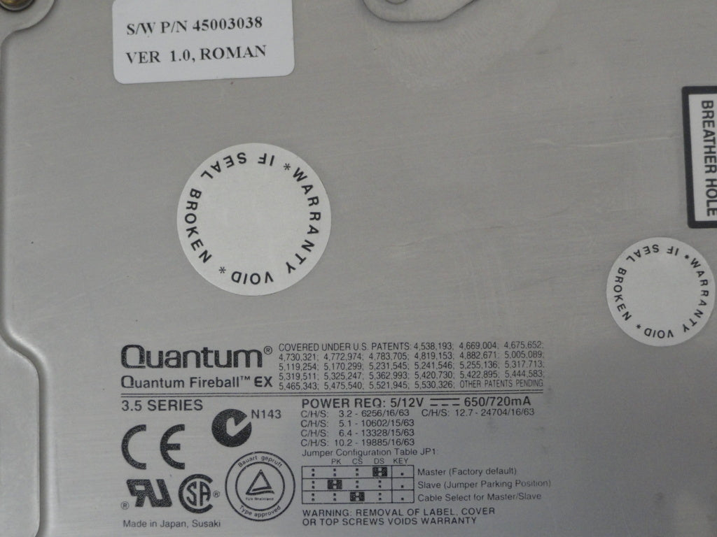 EX32A012 - HP Quantum 3.2Gb IDE 3.5in HDD - Refurbished