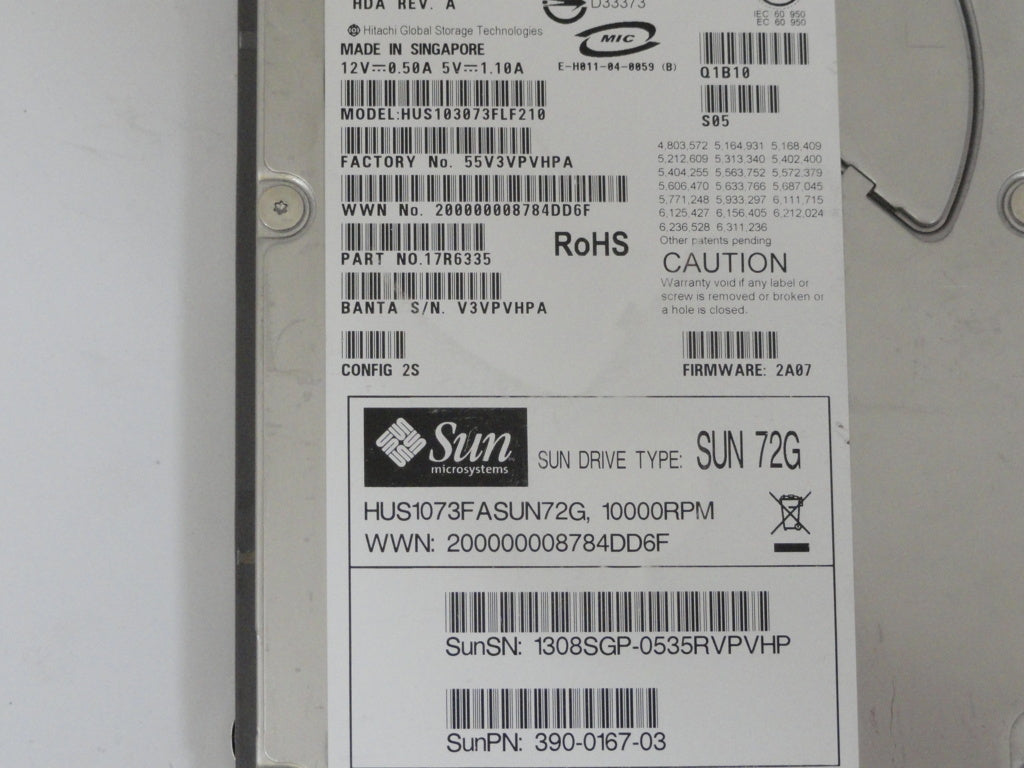 17R6335 - Hitachi Sun 72GB Fibre Channel 10Krpm 3.5in HDD in Caddy - Refurbished