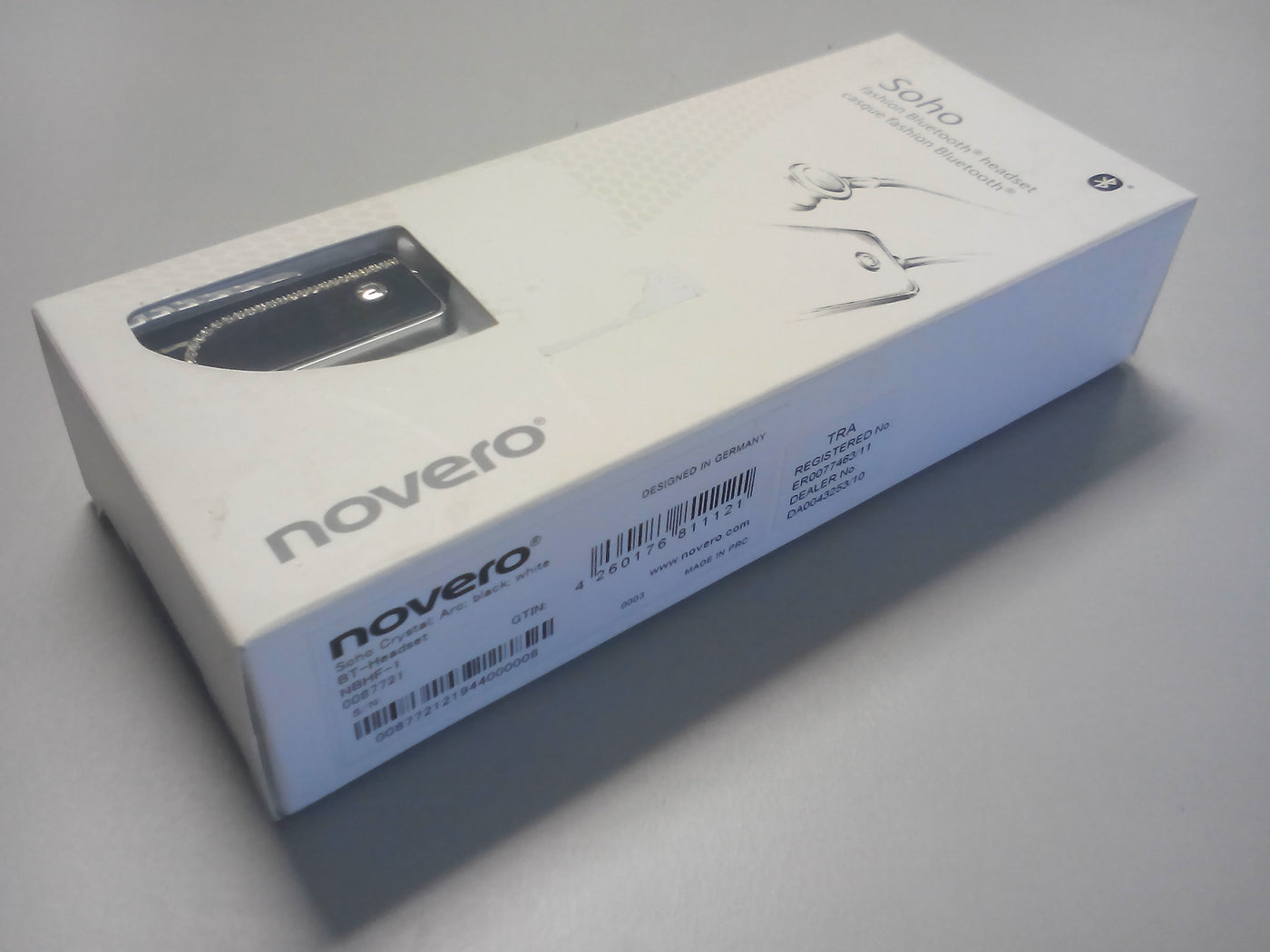Novero Soho Crystal Arc Bluetooth Headset - Black / White - PC User | PC Parts And Spares | FREE UK DELIVERY