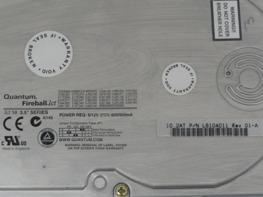 LB10A011 - Quantum Compaq 10GB IDE 5400rpm 3.5in HDD - Refurbished