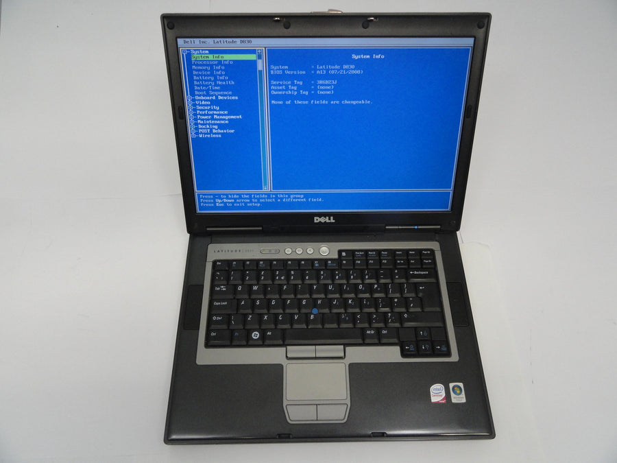 0UY141 - Dell Latitude D830 2GHz Intel Centrino CPU 2Gb On-Board RAM No HDD. CD-RW DVD-ROM Drive WiFi Bluetooth - Refurbished