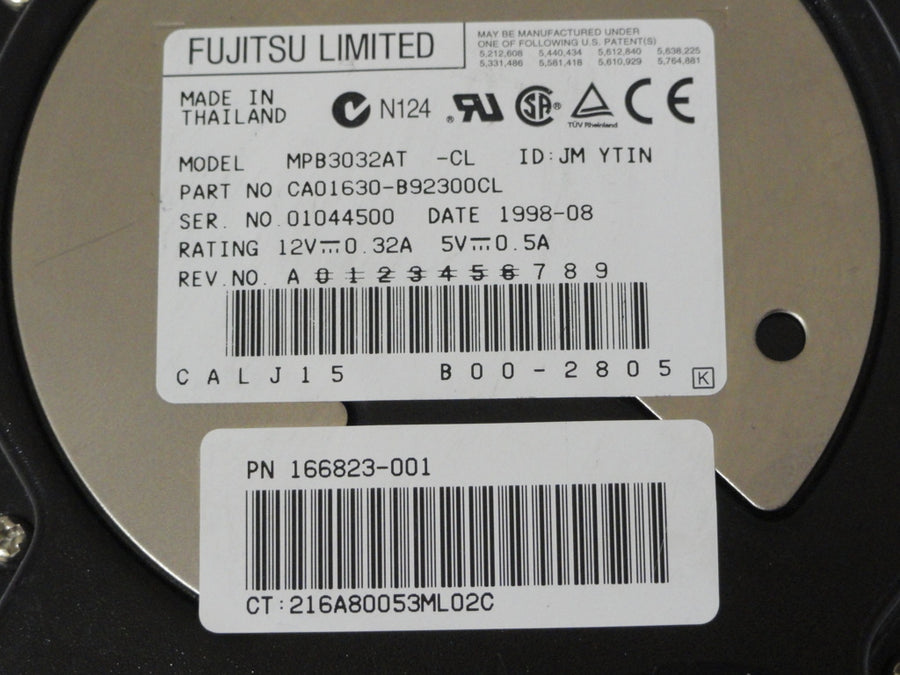 CA01630-B943000P - Fujitsu 3.2GB IDE 5400rpm 3.5" HDD - Refurbished