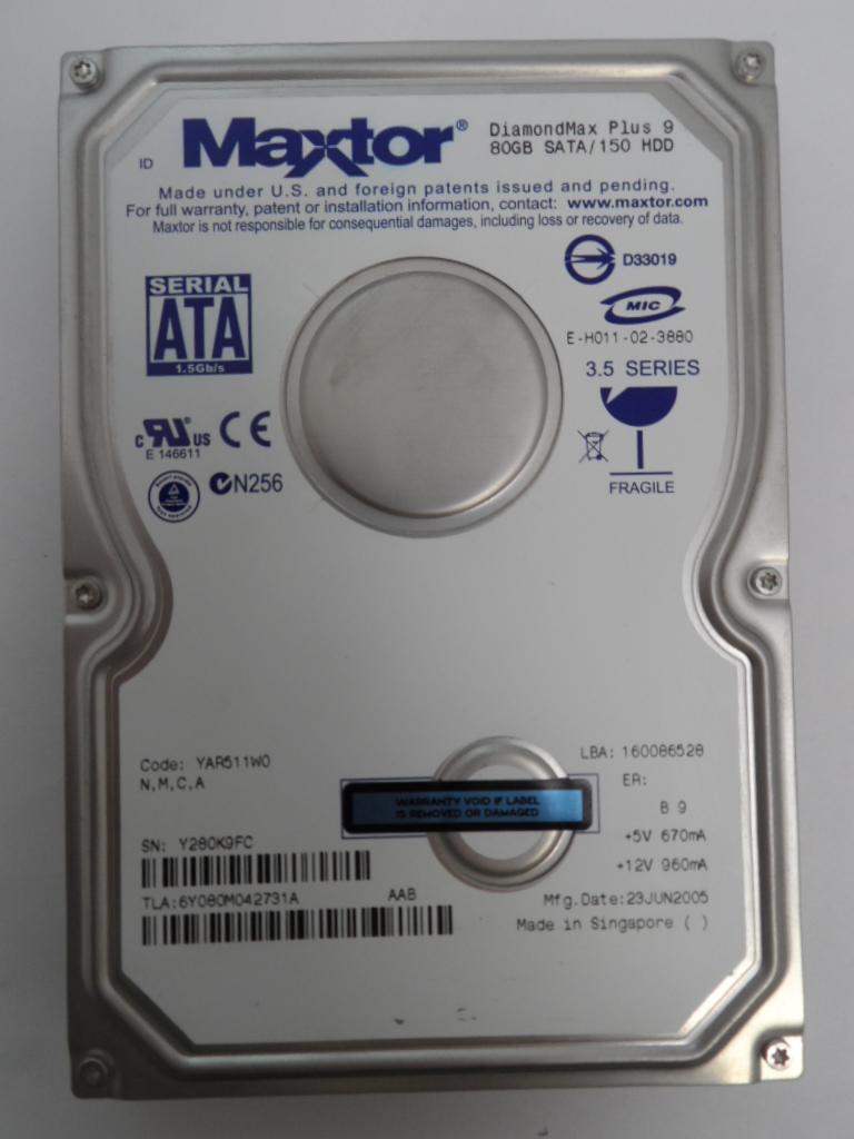 PR13583_6Y080M0_Maxtor 80Gb SATA 3.5" 7500rpm Internal HDD - Image2