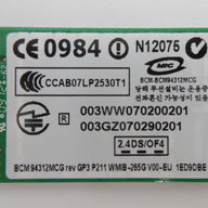 459263-002 - HP Broadcom 459263-002 Wireless Mini PCI Adapter - For Laptop - Refurbished
