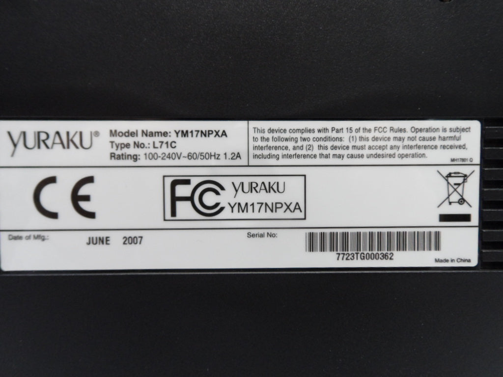 PR16272_L71C_Yuraku YM17NPXA 17" Silver Monitor - Image5