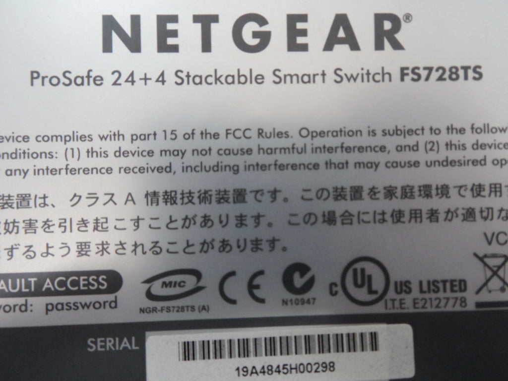 PR16385_FS728TS_Netgear ProSafe 24+4 Stackable Smart Switch - Image3