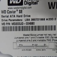 WD2000JD-00HBB0 - Western Digital WD2000 Caviar 200GB 3.5in SATA Hdd - 7200RPM - Refurbished