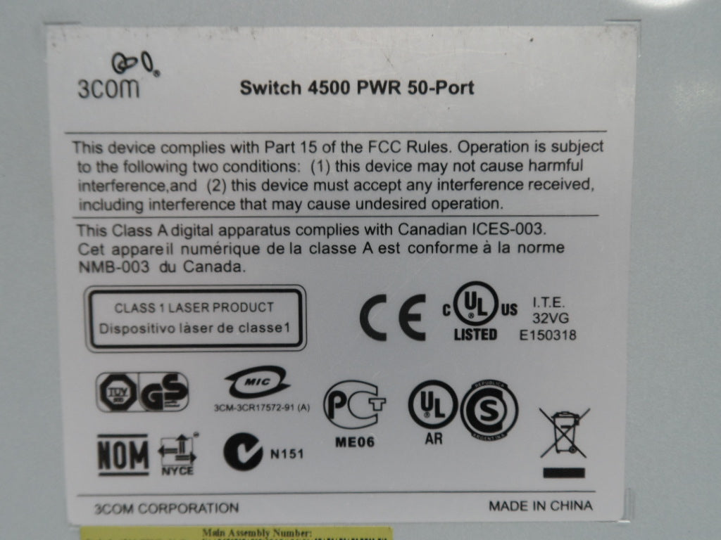 PR17587_1757-210-000_3Com SuperStack 3 Switch 4500 PWR 50-Port - Image6