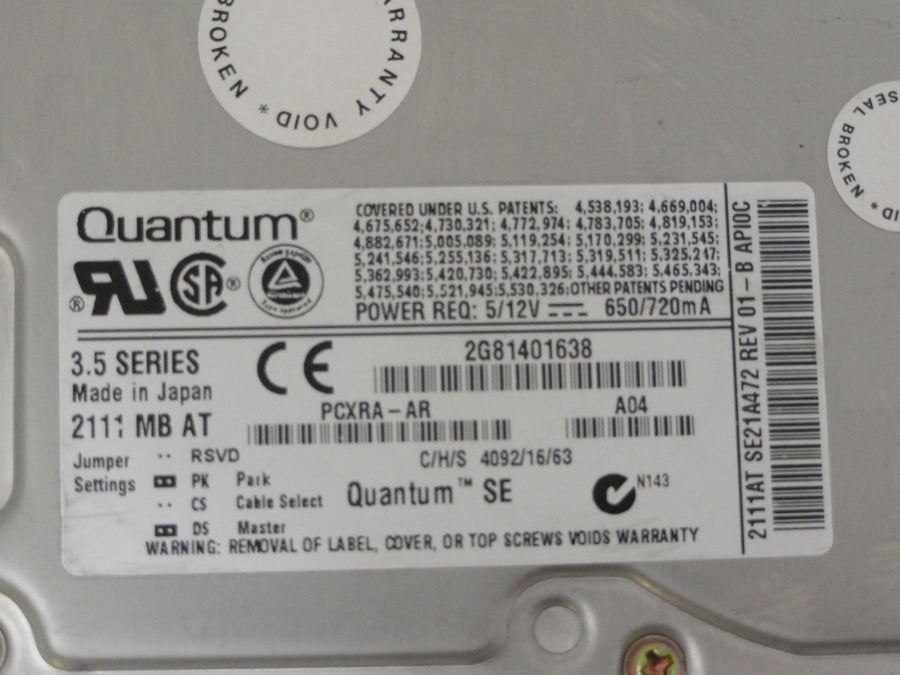 SE21A472 - Quantum 2.1GB IDE 3.5" HDD - Refurbished