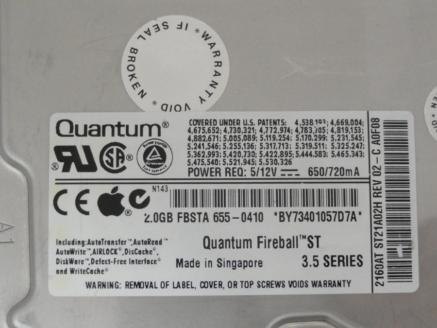 PR12187_ST21A011_Apple / Quantum 2.1GB IDE 5400rpm 3.5" HDD - Image2
