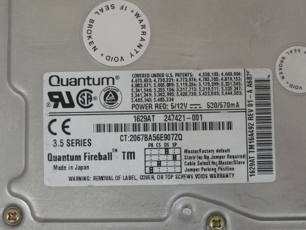 TM16A492 - Compaq / Quantum 1.6GB IDE 3.5" 5400rpm HDD - Refurbished