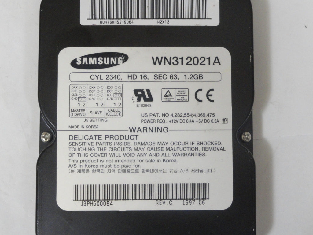 WN312021A - Samsung 1.2Gb 3.5" IDE HDD - Refurbished