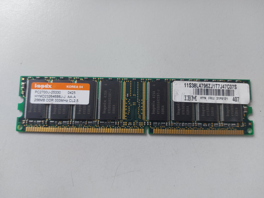 Hynix IBM 256MB PC2700 DDR-333MHz non-ECC CL2.5 184-Pin DIMM ( HYMD232646B8J-J 31P9121 ) REF
