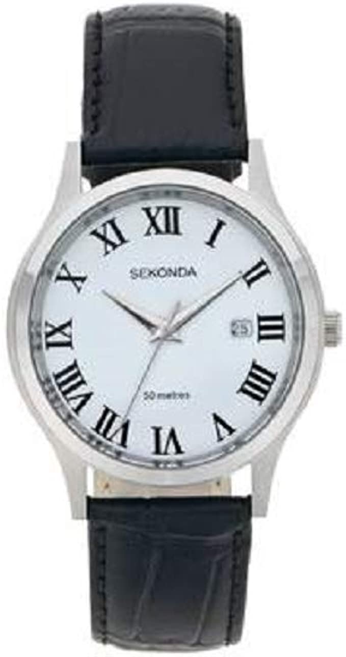 Sekonda Men's Roman Number Leather Strap Watch 1476