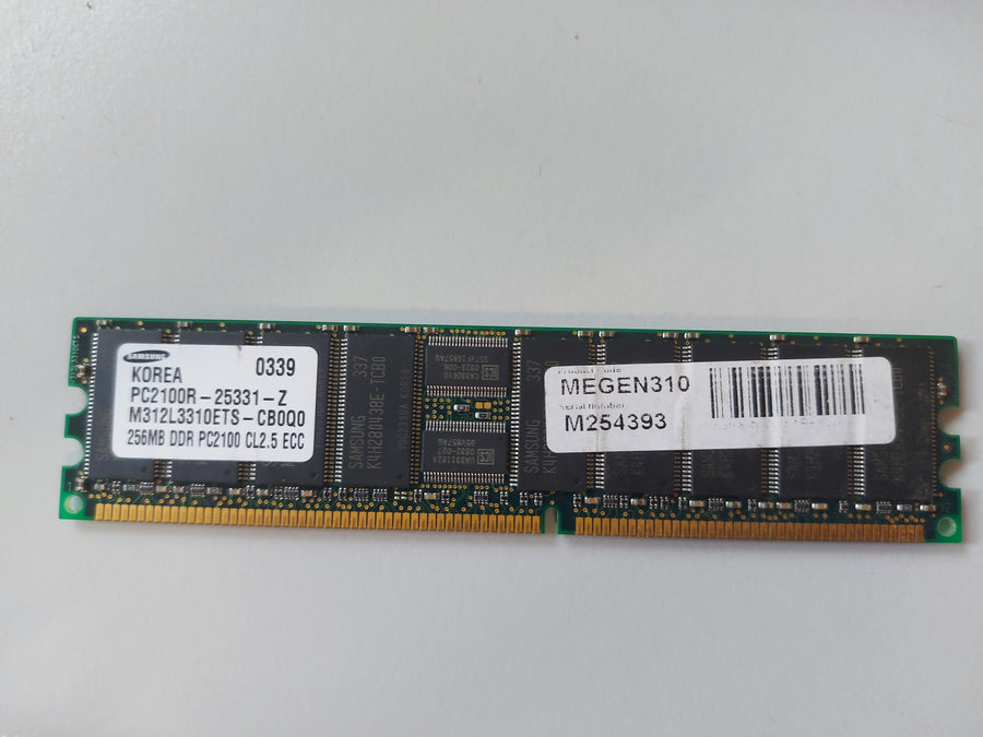 Samsung 256MB PC2100 DDR-266MHz Registered ECC CL2.5 184-Pin DIMM 2.5V Memory Module ( M312L3310ETS-CB0Q0 ) REF