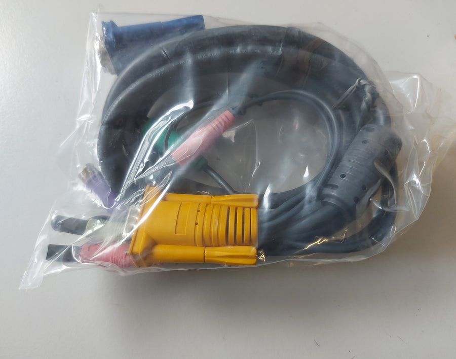 HP 6ft 2-PACK PS2 W/Audio KVM Cable ( 371730-B21 ) NEW