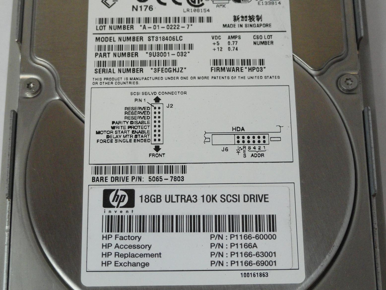 PR25178_9U3001-032_Seagate HP 18GB SCSI 80 Pin 10Krpm 3.5in HDD - Image4