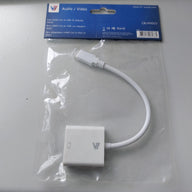 V7 Mini HDMI (m) to VGA (f) White Adapter Cable ( CBLMHDCV ) NEW