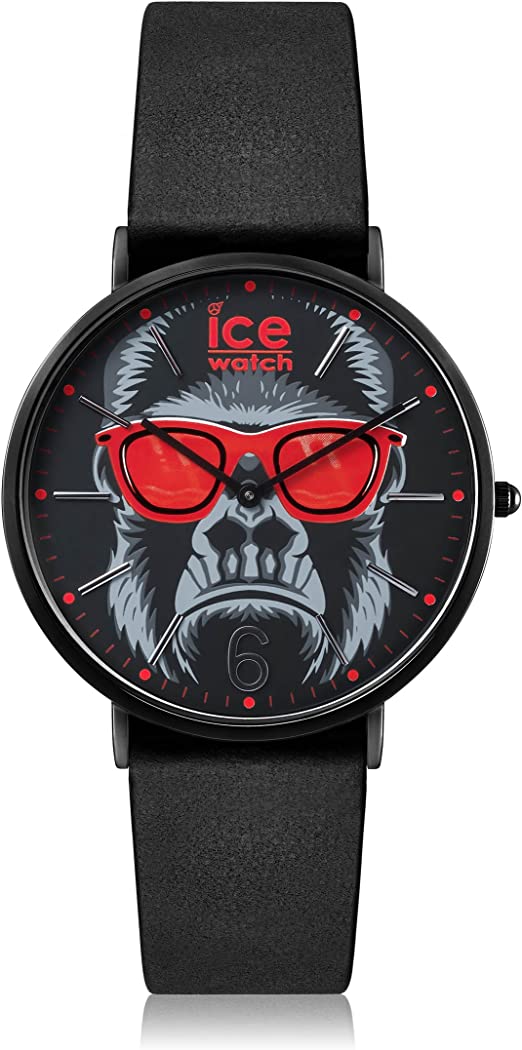 Ice-Watch - ICE chinese Black Red - Men's (Unisex) wristwatch with leather strap - 001470 (Medium)