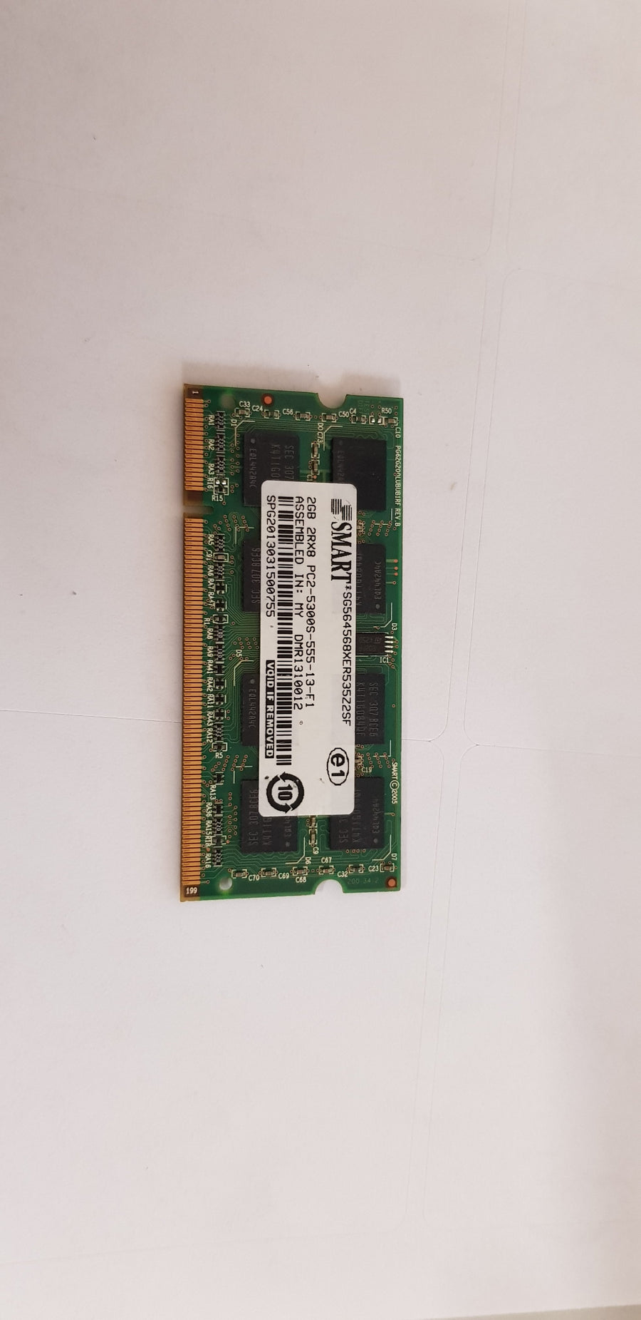 Smart 2GB 2Rx8 PC2 5300S SODIMM MEMORY MODULE (SG564568XER535Z2SF)