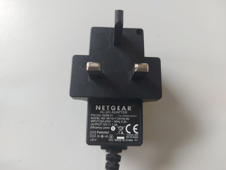 Netgear 12V 1.0A AC/DC Adapter ( MV12-Y120100-B2 332-10258-01 ) USED