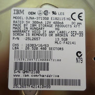 25L2657 - IBM 13.5Gb IDE 7200rpm 3.5in HDD - Refurbished