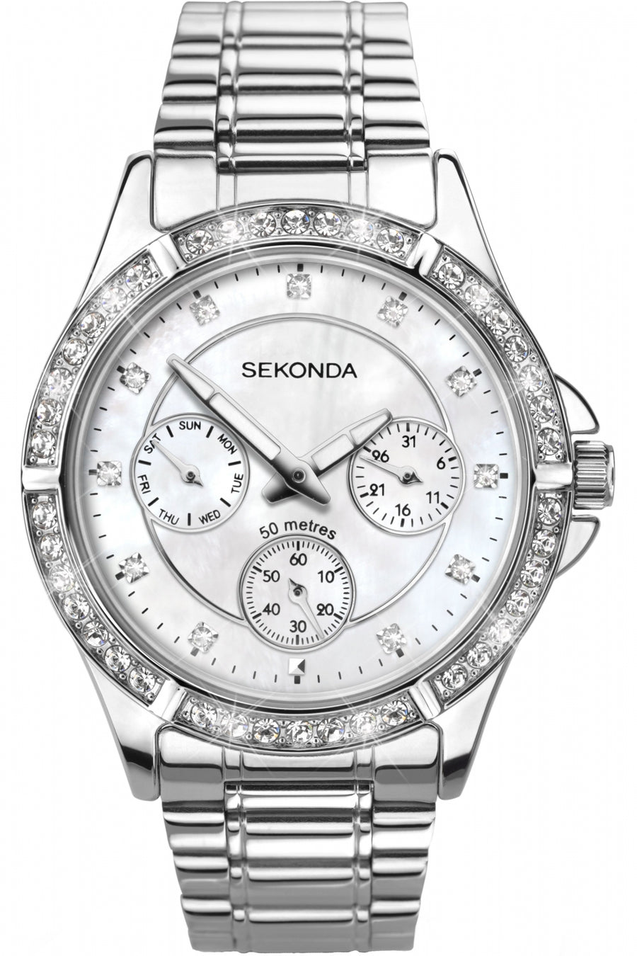 Sekonda Ladies Stone Set Quartz Analogue Dress Watch 4120