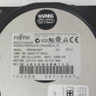 MC4354_CA05177-B321_Fujitsu 4.3GB IDE 5400rpm 3.5in HDD - Image2