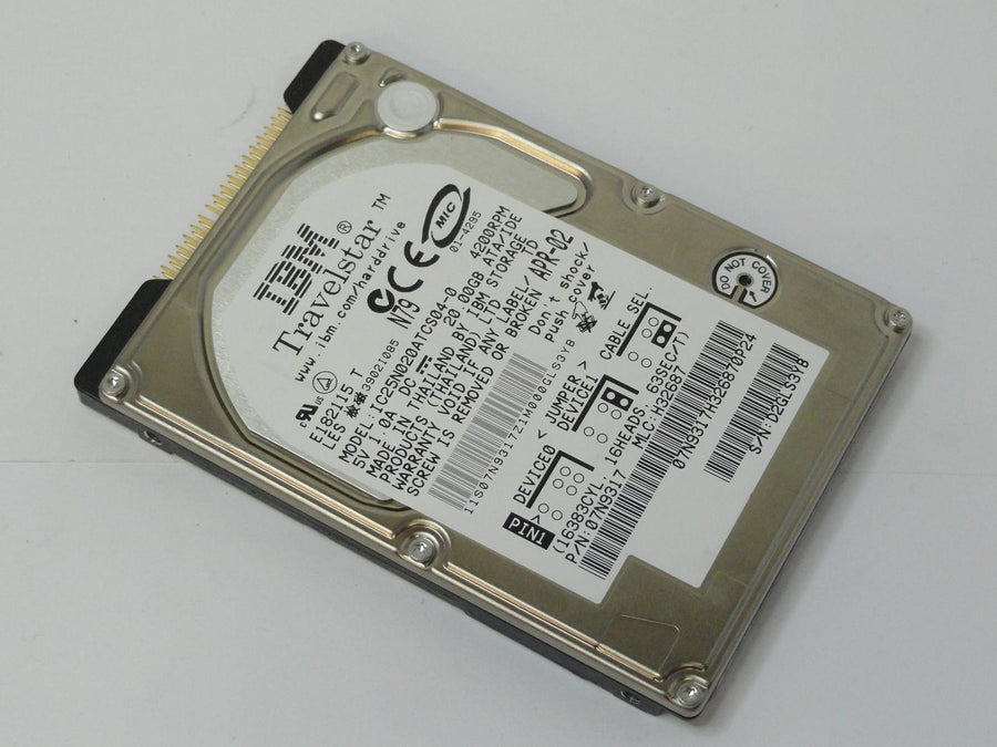 07N9317 - IBM 20GB IDE 4200rpm 2.5in Travelstar HDD - Refurbished