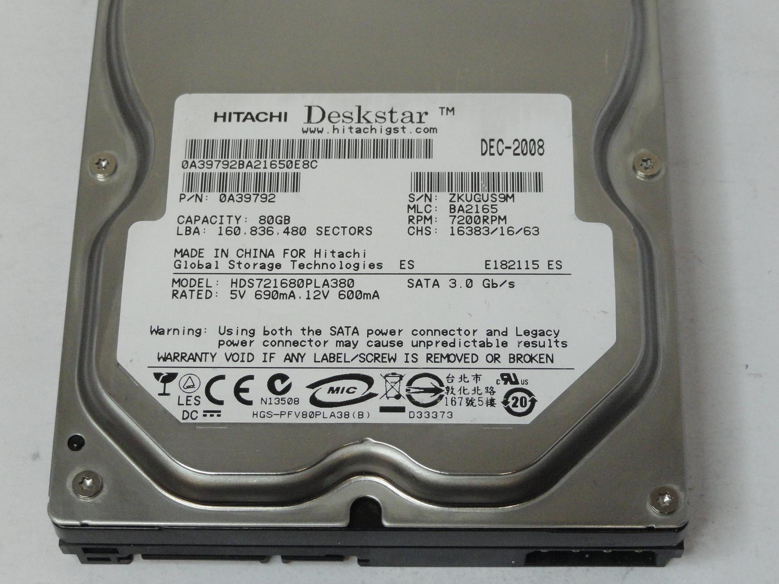 PR23884_0A39792_Hitachi 80GB SATA 7200rpm 3.5in HDD - Image3