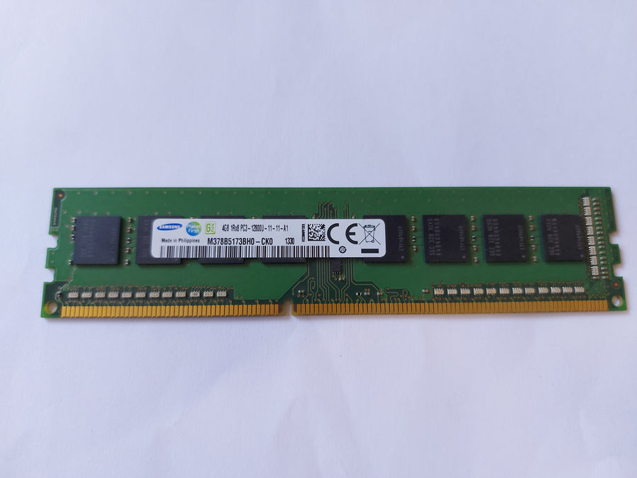 Samsung HP 4GB PC3-12800 DDR3-1600MHz non-ECC Unbuffered CL11 240-Pin DIMM Single Rank Memory Module ( M378B5173BH0-CK0 698650-154 ) REF