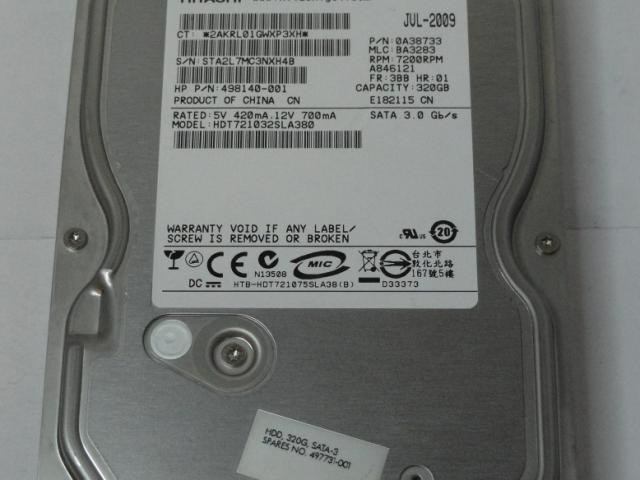 PR24672_0A38733_Hitachi HP 320GB SATA 7200rpm 3.5in HDD - Image3