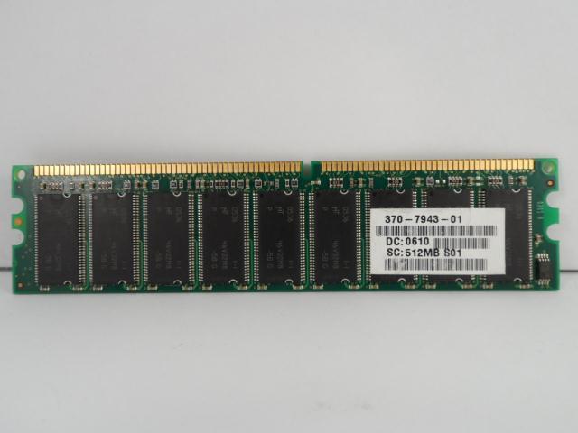 370-7943-01 - Sun Original 512mb DDR-400 PC3200 ECC Unbuffered Memory Module (DIMM) - Refurbished