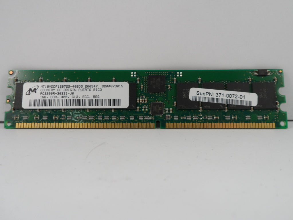 PR11395_PC3200R-30331-J0_Sun/Micron1Gb DDR 400 ECC REG PC3200R- 30331 - Image2