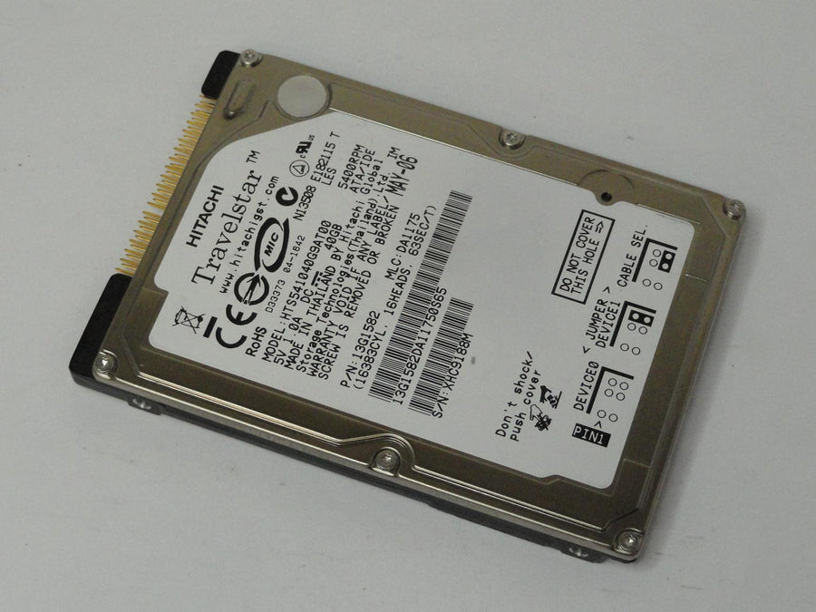 13G1582 - Hitachi 40GB IDE 5400rpm 2.5in Travelstar HDD - Refurbished