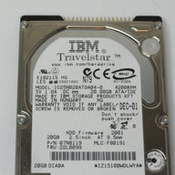 PR00172_07N8119_IBM 20GB IDE 4200rpm 2.5in HDD - Image3