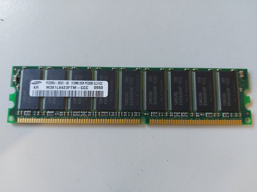 Samsung 512MB PC3200 DDR-400MHz ECC Unbuffered CL3 184-Pin DIMM Memory Module ( M381L6423FTM-CCC ) REF