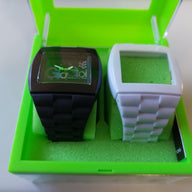 Gio-Goi "Live Who You Are" Black/White Duo Stainless Steel Watch GG2014W 