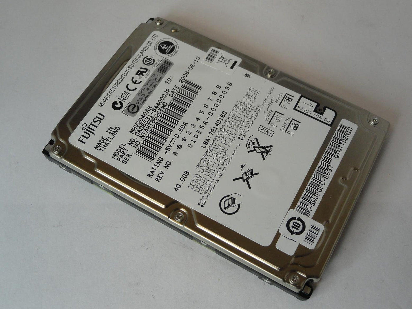 CA06821-B31100JP - Fujitsu 40GB IDE 5400rpm 2.5in HDD - USED