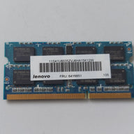 Ramaxel Lenovo 2GB PC3-10600 DDR3-1333MHz non-ECC Unbuffered CL9 204-Pin SoDimm ( RMT3020EF48E8W-1333 64Y6651 ) REF
