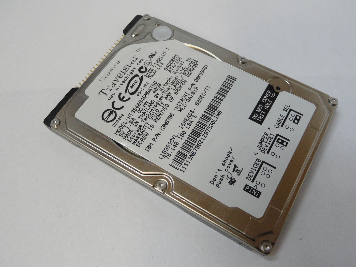 PR22225_08K0846_Hitachi IBM 40GB IDE 5400rpm 2.5in HDD - Image2