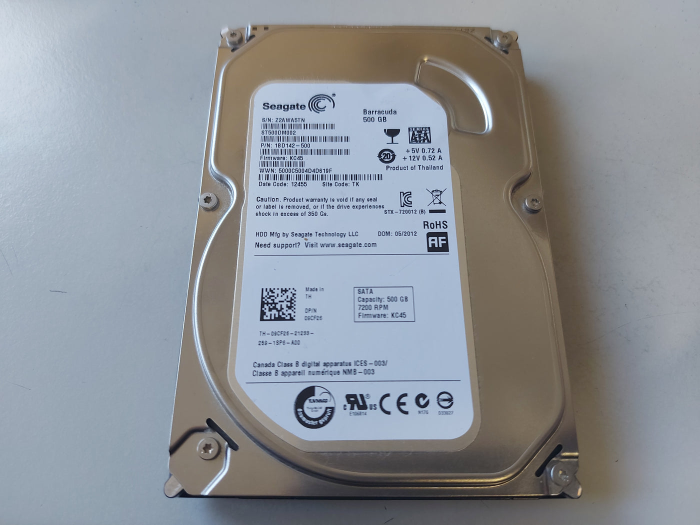 Seagate Dell 500GB SATA 7200rpm 3.5in HDD ( 1BD142-500 ST500DM002 09CF26 ) REF