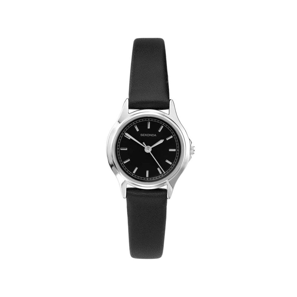 Sekonda Ladies Classic Black Dial Analogue Watch with Black Strap ( 2694 )