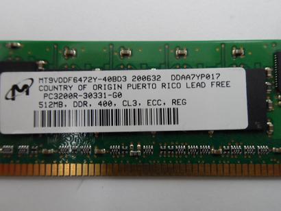 MC4448_MT9VDDF6472Y-40BD3(HP1)_HP/Micron 512MB PC3200 DDR-400MHz 184-Pin DIMM - Image3