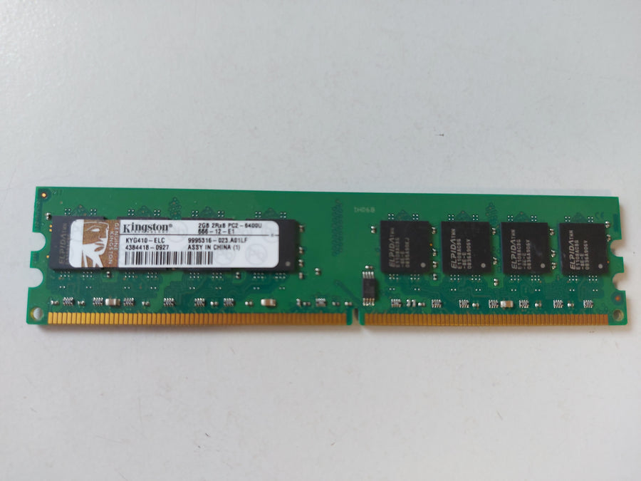 Kingston 2GB PC2-6400 DDR2-800MHz non-ECC Unbuffered CL6 240-Pin DIMM Memory Module ( KYG410-ELC 9995316-023.A01LF ) REF