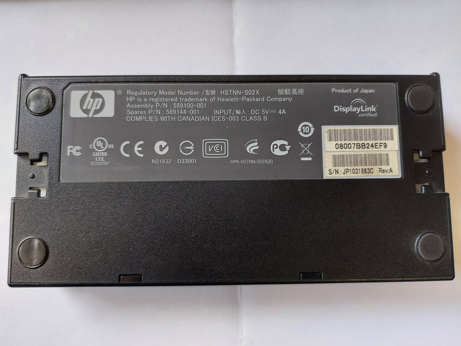 HP USB 2.0 Docking Station  ( HSTNN-S02X 589144-001 589100-001 ) ASIS