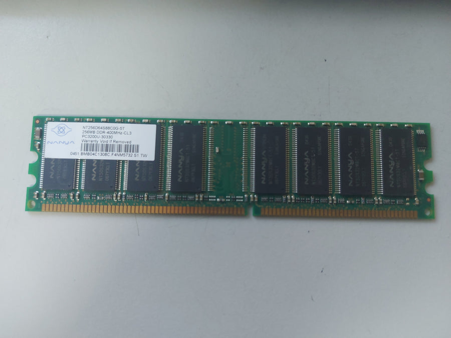 Nanya HP 256MB PC3200 DDR-400MHz non-ECC Unbuffered CL3 184-Pin DIMM ( NT256D64S88C0G-5T 326667-041 ) REF