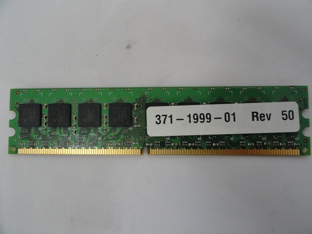 Micron Sun 1GB PC2-5300 DDR2-667MHz ECC Unbuffered CL5 240-Pin DIMM ( 371-1999-01 MT18HTF12872AY-667D4 ) REF